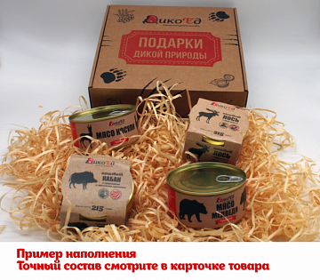 Фото Подарочный набор Дикоешь с паштетами и тушенкой