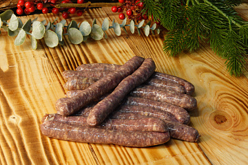 Фото Колбаски для жарки из северного оленя (Гриль) (с жиром коня)