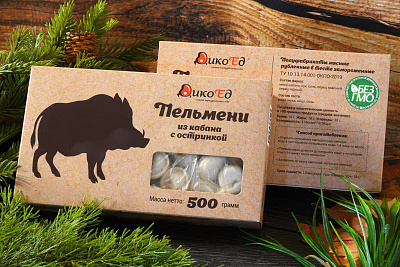 Превью Пельмени из кабана с остринкой 500 г.