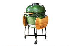 Керамический гриль SG зеленый с окошком, 57 см