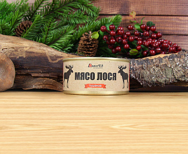 Превью Тушеное мясо лося, комплект из 4-х банок